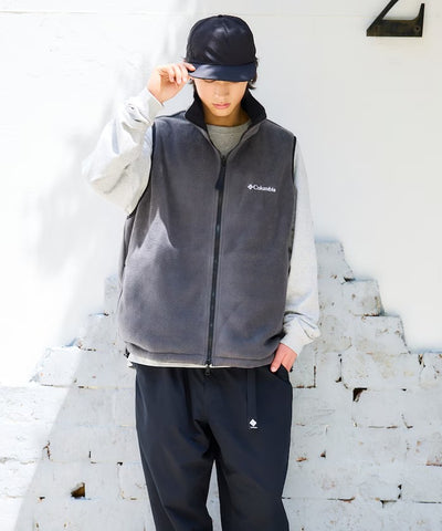 Columbia × FREAK'S STORE／日本聯名限定 雙面穿刷毛 立領背心