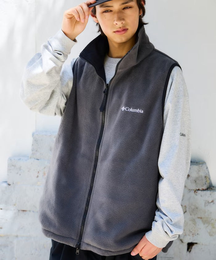 Columbia × FREAK'S STORE／日本聯名限定 雙面穿刷毛 立領背心