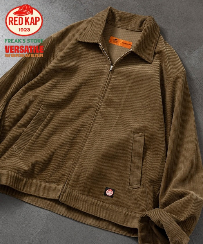 RED KAP × FREAK'S STORE／日本聯名限定 SMU JK-22 SHORT LENGTH 拉鍊燈芯絨工裝外套