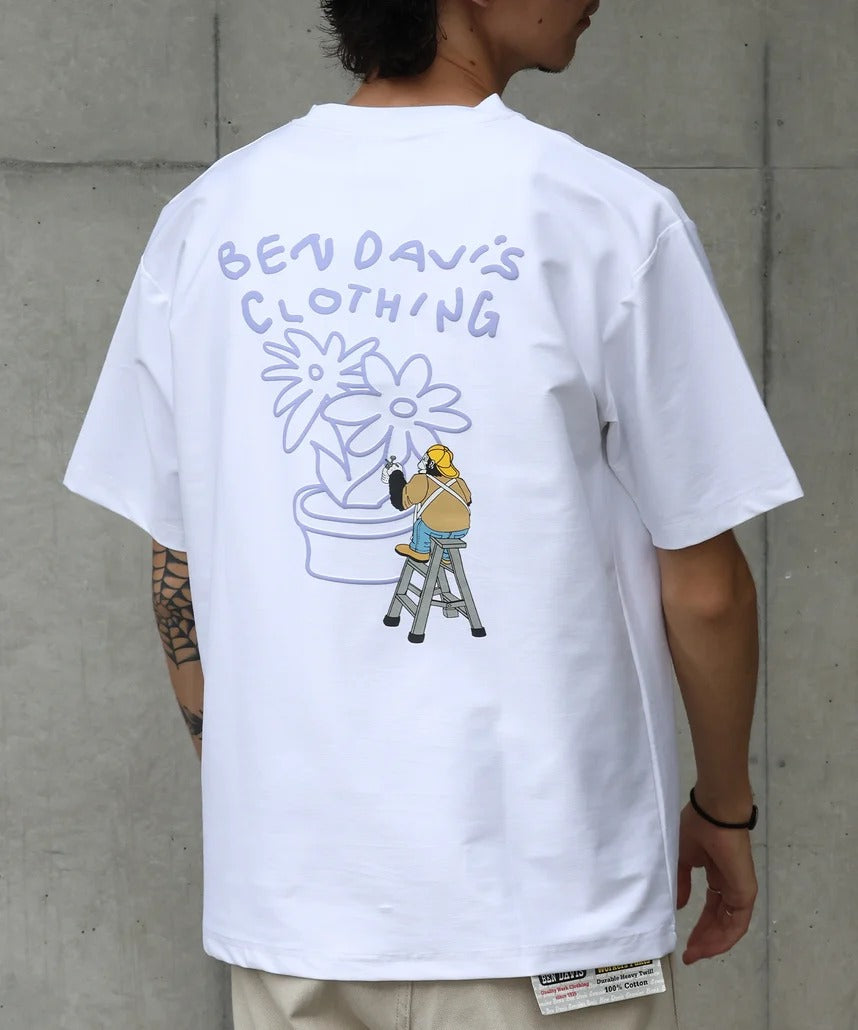 BEN DAVIS / 花卉印花 涼感 短袖T恤