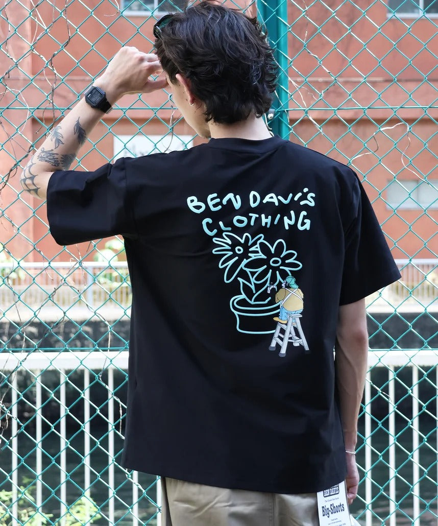 BEN DAVIS / 花卉印花 涼感 短袖T恤