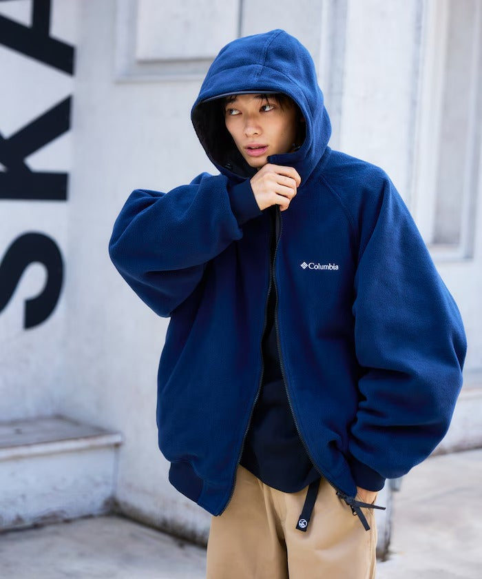 Columbia × FREAK'S STORE／日本聯名限定 雙面穿刷毛連帽外套