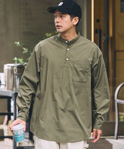 THE CRAFT CREW PRODUCTS / 免燙 抗菌 立領套頭長袖襯衫
