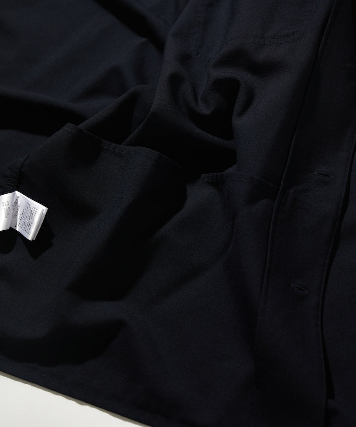 CAHLUMN Saxony Chain Stitch Open Collar Shirt / 薩克森羊毛鏈式縫線襯衫