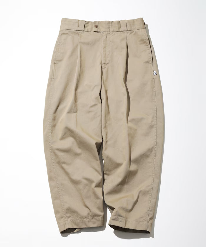 CAHLUMN  TC Twill 1 Tuck Pants / TC斜紋單摺長褲