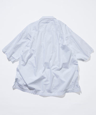 CAHLUMN Magazine Pocket Chain Stitch Open Collar Shirt / 三本針開襟短袖襯衫