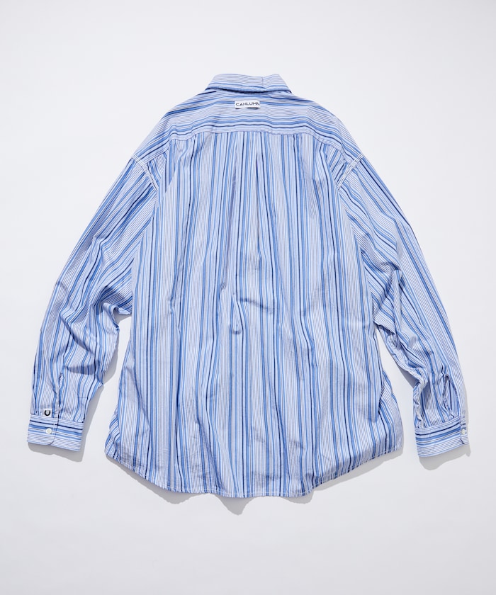 CAHLUMN Magazine Pocket Chain Stitch Shirt / 雜誌口袋寬布布料B.D襯衫