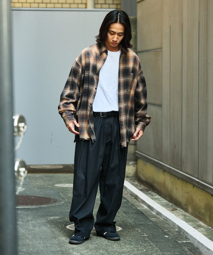 FREAK’S STORE  / 2褶寬直筒休閒休閒褲