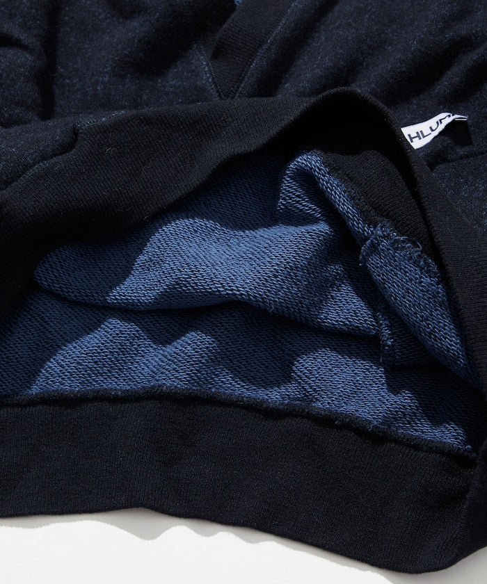 CAHLUMN Merino Wool＋Cotton Loop Back V-neck Sweatshirt / 雙材質 V領衫