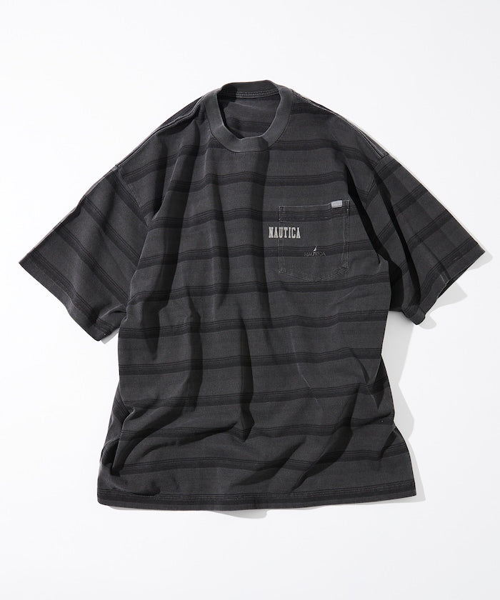 NAUTICA Garment Pigment Dyed Hidden Logo Multi Border S/S Tee / 條紋短袖T恤