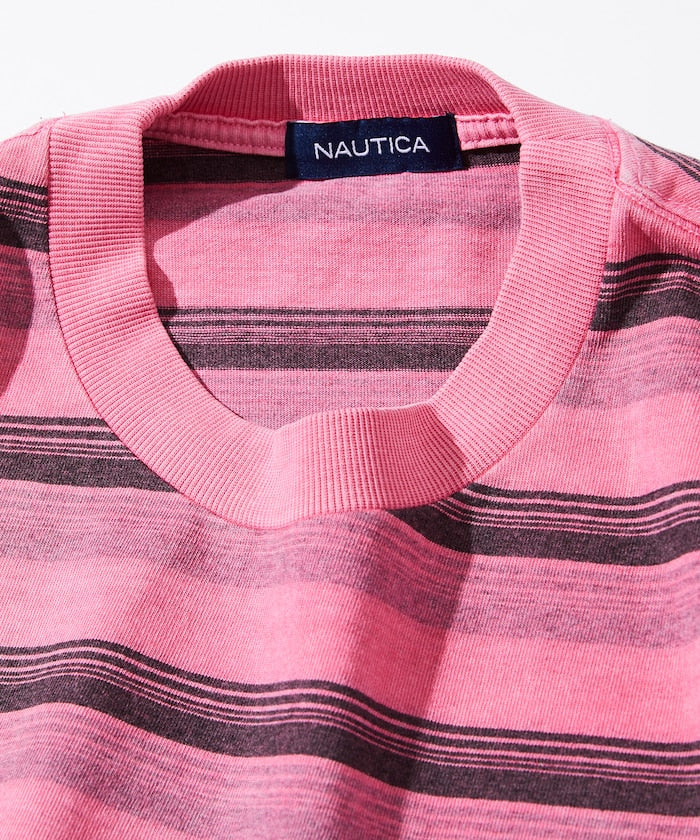NAUTICA Garment Pigment Dyed Hidden Logo Multi Border S/S Tee / 條紋短袖T恤
