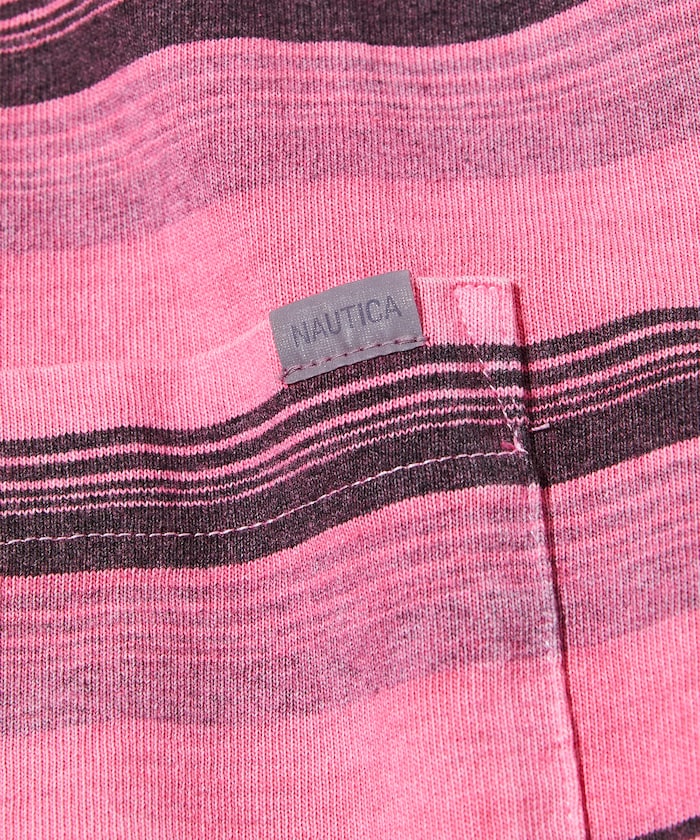 NAUTICA Garment Pigment Dyed Hidden Logo Multi Border S/S Tee / 條紋短袖T恤