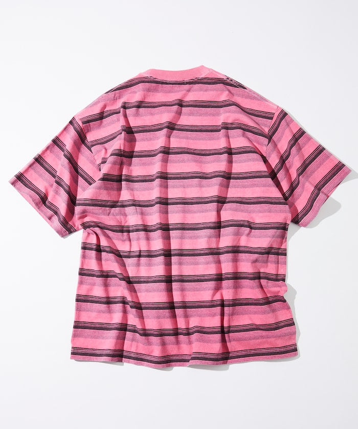 NAUTICA Garment Pigment Dyed Hidden Logo Multi Border S/S Tee / 條紋短袖T恤