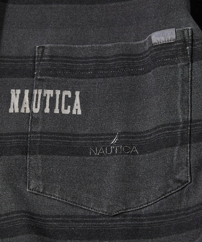 NAUTICA Garment Pigment Dyed Hidden Logo Multi Border S/S Tee / 條紋短袖T恤
