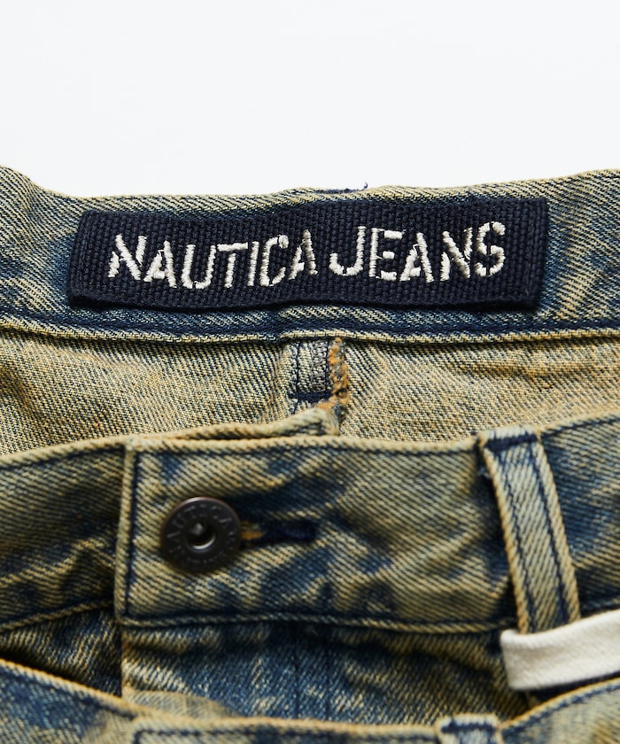 NAUTICA Double Waist Distressed Baggy Curve Denim / 牛仔褲