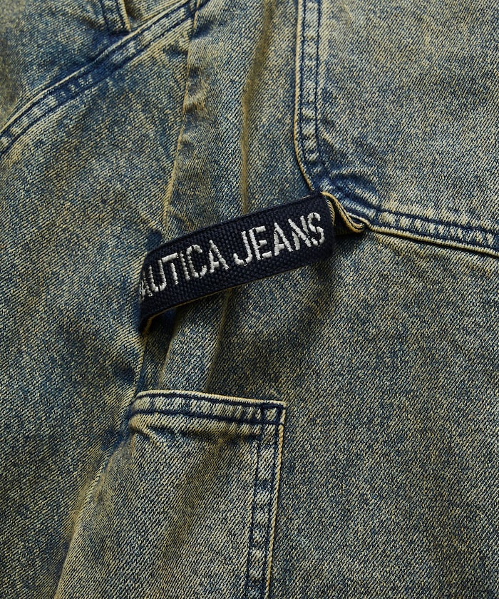 NAUTICA Double Waist Distressed Baggy Curve Denim / 牛仔褲