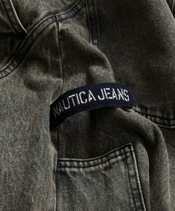 NAUTICA Double Waist Distressed Baggy Curve Denim / 牛仔褲