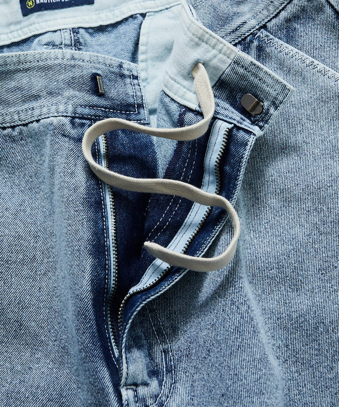 NAUTICA Faded Gizastitch T/C Curve Cropped Pants / 仿舊 七分 短褲