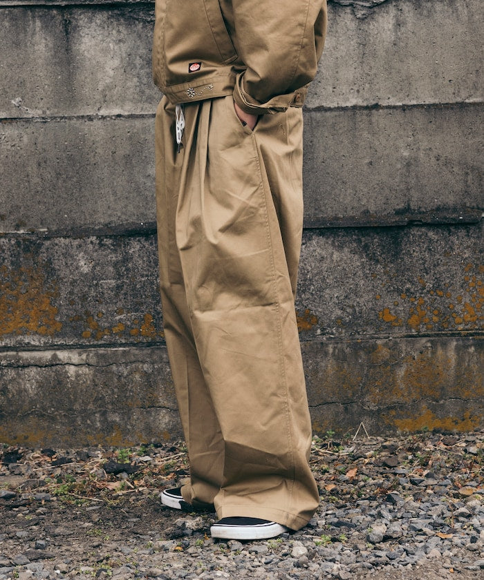 RED KAP 別注 SMU PT-38 2TUCK BAGGY WIDE TWILL PANTS / 別注寬版雙褶厚斜紋工作圓筒長褲