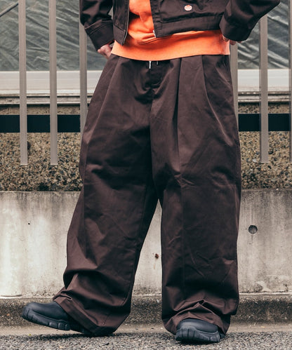 RED KAP 別注 SMU PT-38 2TUCK BAGGY WIDE TWILL PANTS / 別注寬版雙褶厚斜紋工作圓筒長褲