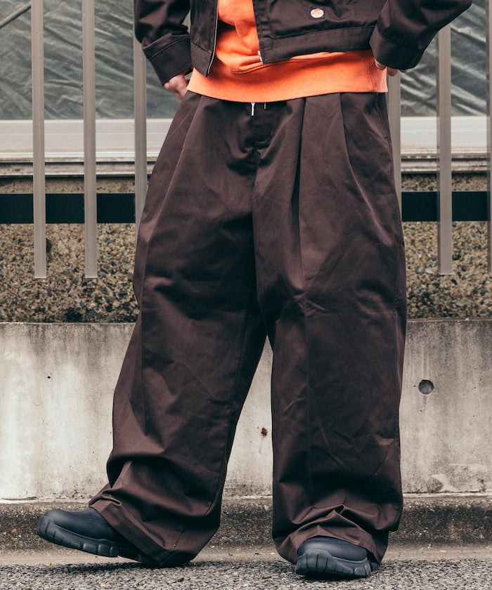 RED KAP 別注 SMU PT-38 2TUCK BAGGY WIDE TWILL PANTS / 別注寬版雙褶厚斜紋工作圓筒長褲