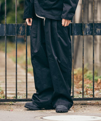 RED KAP 別注 SMU PT-38 2TUCK BAGGY WIDE TWILL PANTS / 別注寬版雙褶厚斜紋工作圓筒長褲