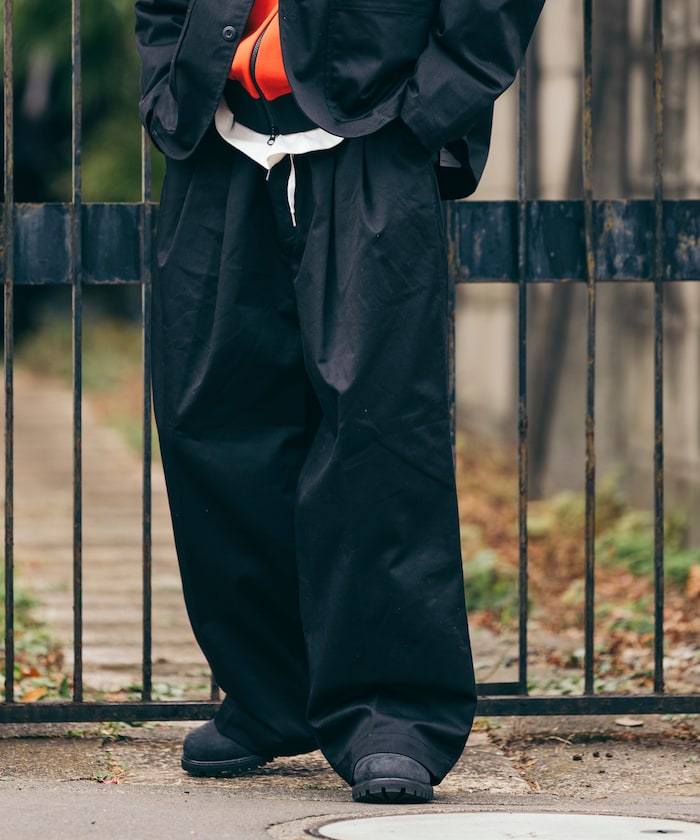 RED KAP 別注 SMU PT-38 2TUCK BAGGY WIDE TWILL PANTS / 別注寬版雙褶厚斜紋工作圓筒長褲