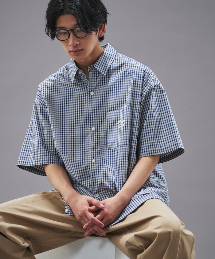 UMBRO / 別注 刺繡格紋襯衫