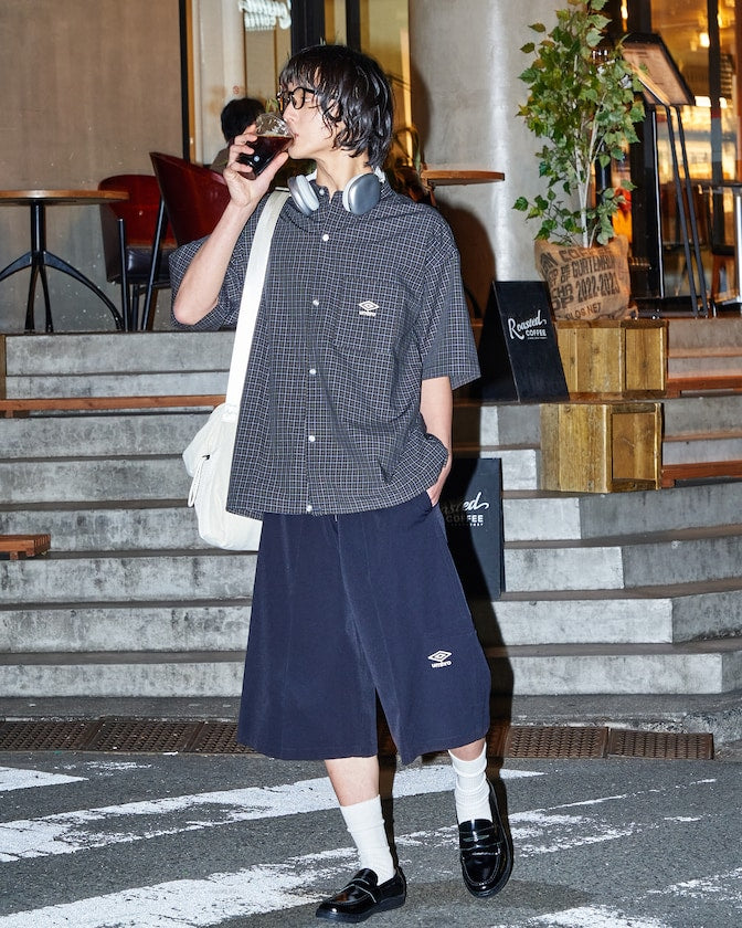 UMBRO / 別注 刺繡格紋襯衫