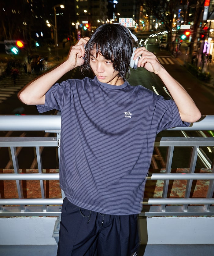 UMBRO / 別注條紋短袖T恤