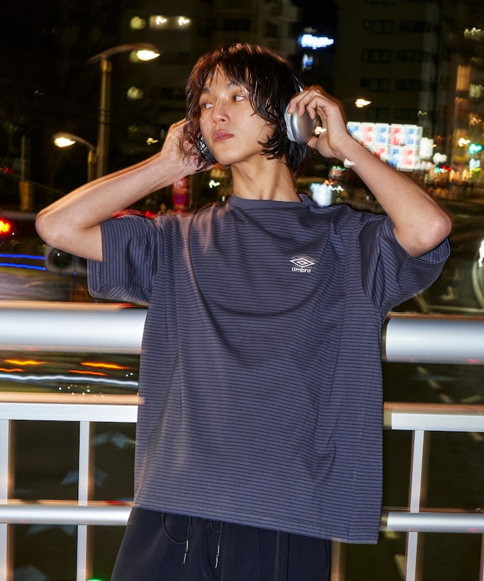 UMBRO / 別注條紋短袖T恤