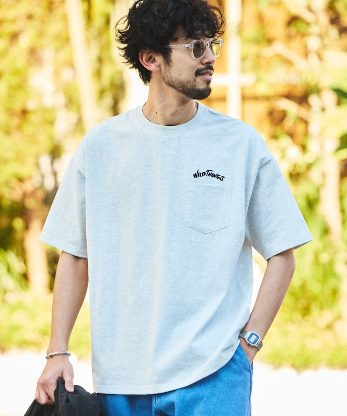 WILD THINGS×FREAK'S STORE / 口袋 短袖T恤