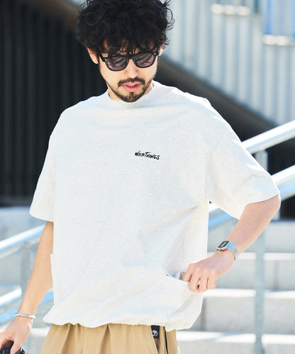 WILD THINGS×FREAK'S STORE / 別注側袋設計 抽繩下擺 短袖T恤