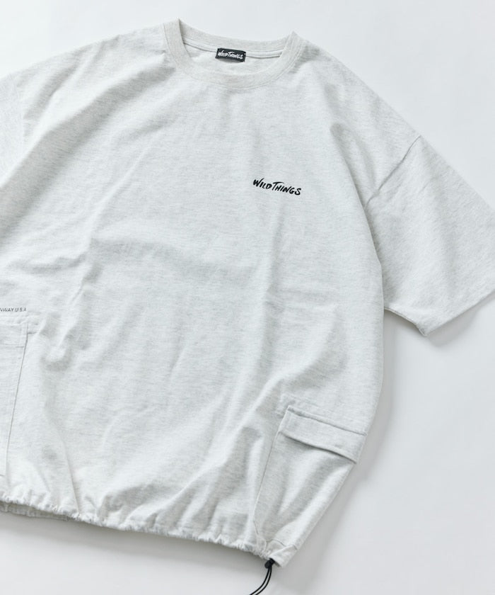 WILD THINGS×FREAK'S STORE / 別注側袋設計 抽繩下擺 短袖T恤