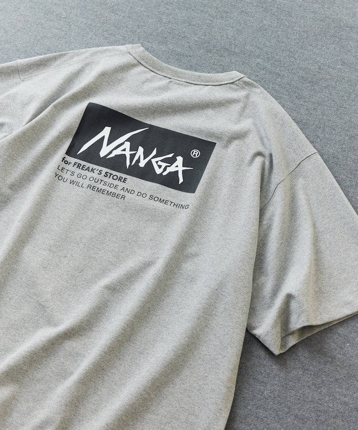 NANGA 別注 刺繍 ECO HYBRID LOGO TEE / 大LOGO 短袖T恤