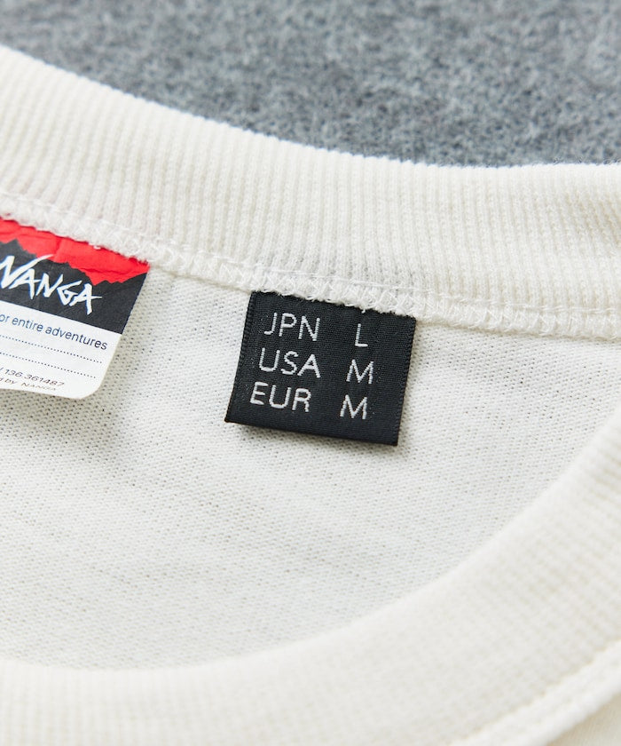 NANGA 別注 刺繍 ECO HYBRID LOGO TEE / 大LOGO 短袖T恤
