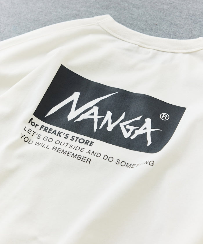 NANGA 別注 刺繍 ECO HYBRID LOGO TEE / 大LOGO 短袖T恤