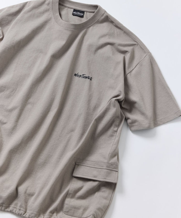 WILD THINGS×FREAK'S STORE / 別注側袋設計 抽繩下擺 短袖T恤