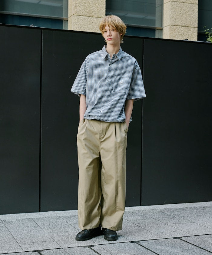 UMBRO / 別注 刺繡格紋襯衫