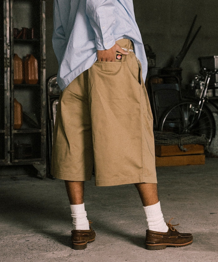 RED KAP × FREAK’S STORE  別注 2TUCK BAGGY WIDE TWILL SHORTS PANTS / 雙褶寬版斜紋短褲