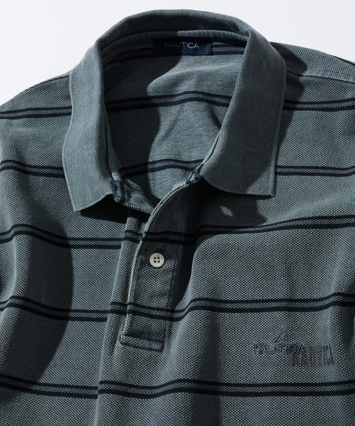 NAUTICA New Over Dye Border Polo Shirt / 條紋POLO衫