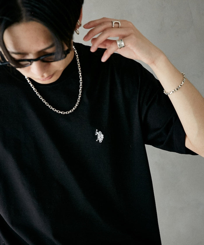 U.S. POLO ASSN. / 涼感刺繡短袖T恤＋短褲 套裝組