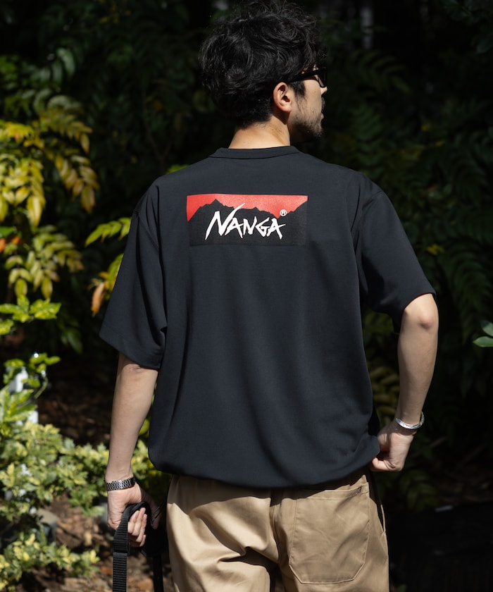 NANGA / 別注 neo-PRO 大LOGO 吸水速乾  抗UV 短袖T恤（日本製）