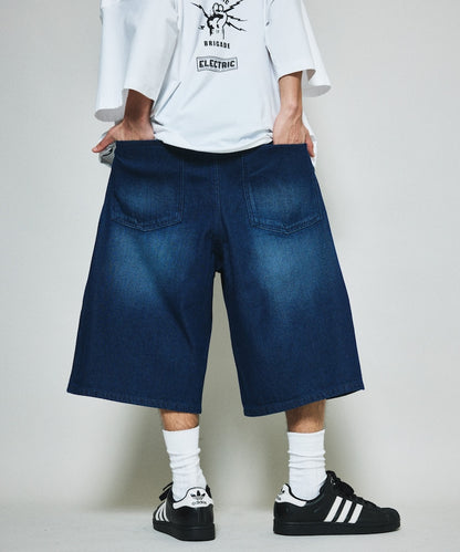 FREAK’S STORE / 復古水洗 牛仔鬆緊短褲