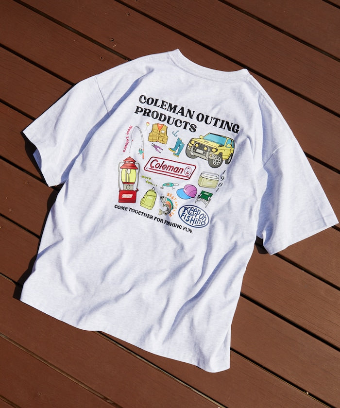 Coleman × FREAK'S STORE Fishing Goods / 背後插畫 短袖T恤