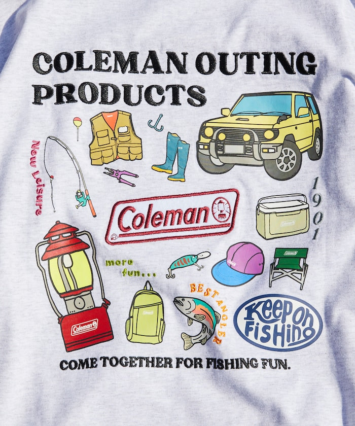 Coleman × FREAK'S STORE Fishing Goods / 背後插畫 短袖T恤