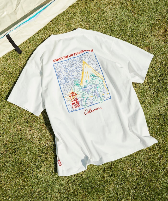 Coleman × FREAK'S STORE Line Drawing  / 背面插畫 短袖T恤