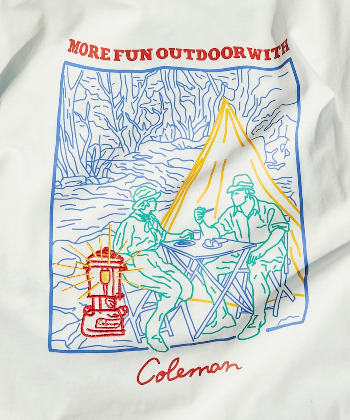 Coleman × FREAK'S STORE Line Drawing  / 背面插畫 短袖T恤