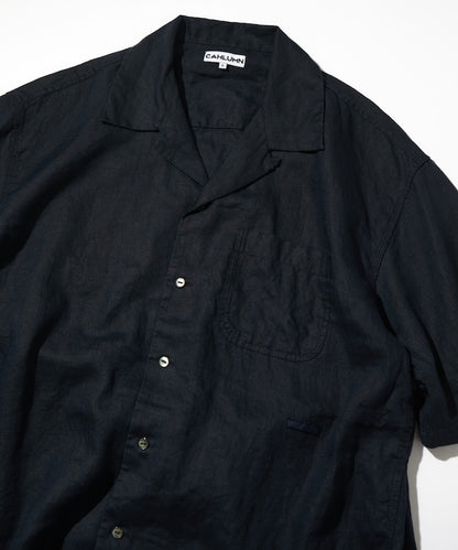 CAHLUMN Belgium Linen Open Collar Shirt 1.1 / 比利時亞麻開領 短襯衫