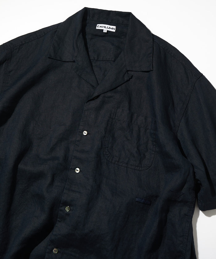 CAHLUMN Belgium Linen Open Collar Shirt 1.1 / 比利時亞麻開領 短襯衫